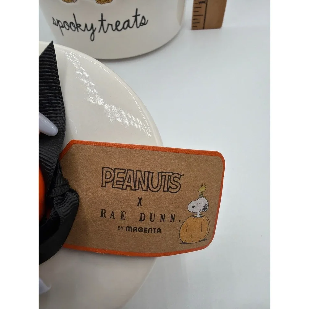 Rae Dunn Peanuts Snoopy Spooky Treats Halloween Canister Pumpkin Lid 2026 NWT